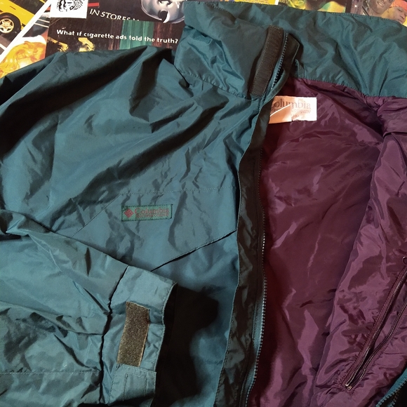 Columbia Whirlibird Winter Jacket L/XL Double Zipper Mighty ducks colorway
